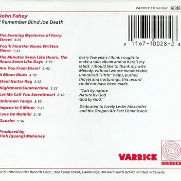 I Remember Blind Joe Death