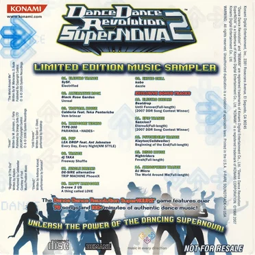 Dance Dance Revolution SuperNOVA2 Limited Edition Music Sampler by Various Artists - album cover