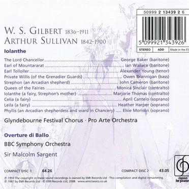 Iolanthe / Overture di ballo