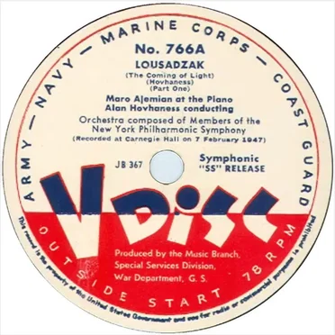 Lousadzak by Hovhaness - album cover