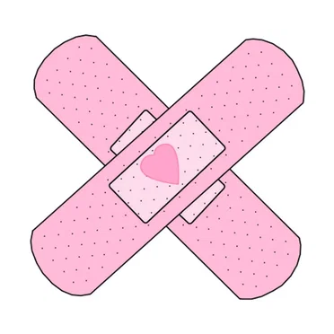 taped up heart