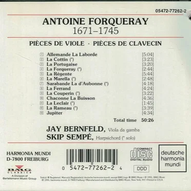 Pièces de Viole, Pièces de Clavecin