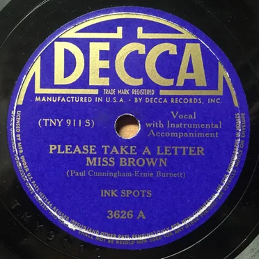 Please Take a Letter Miss Brown / Ring Telephone Ring