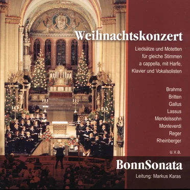 Weihnachtskonzert: Liedsätze und Motetten für gleiche Stimmen a cappella, mit Harfe, Klavier und Vokalsolisten