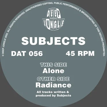 Radiance / Alone by Subjects - album cover