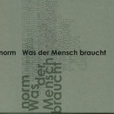 Was der Mensch braucht by norm - album cover