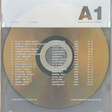 A1. Raster‐Noton. Archiv 1 by Various Artists - album cover