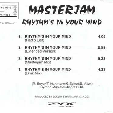 Rhythm's In Your Mind by Masterjam - album cover