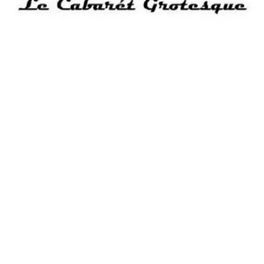 Le Cabarét Grotesque by Miel Noir - album cover