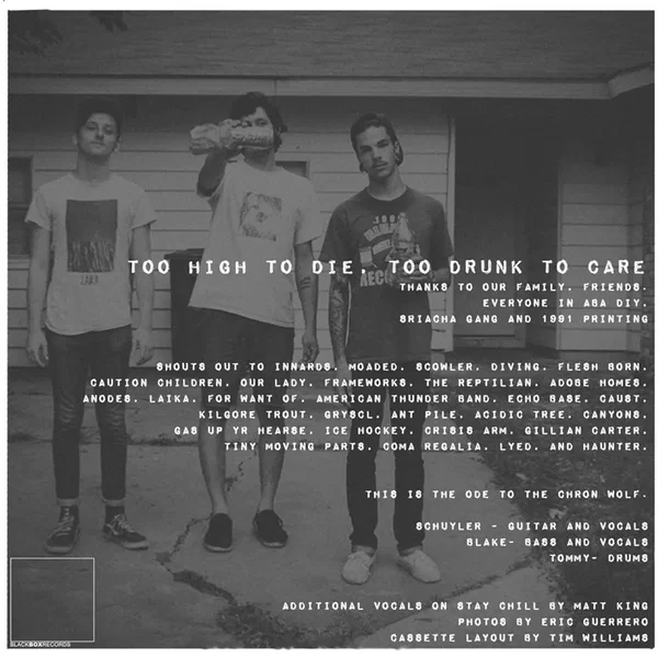 Too High to Die, Too Drunk to Care