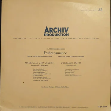 Madrigale e Caccie from the Codex of Antonio Squarcialupi / Five Sacred Songs