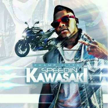 Speeding Kawasaki