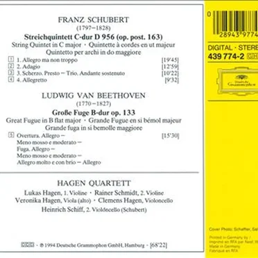 Franz Schubert: Streichquintett / Ludwig van Beethoven: Grosse Fuge