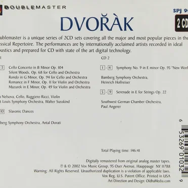 New World Symphony / Serenade for Strings / Cello Concerto