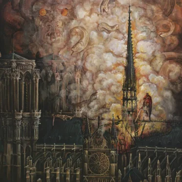 Temples Colliding in Fire