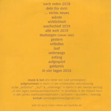 lebenslauf 2004-2018 by Luke Sonnenglanz - album cover