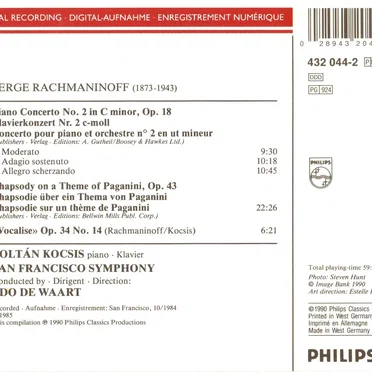 Piano Concerto No. 2 / Paganini-Rhapsody