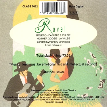 Bolero / Daphnis & Chloe / Mother Goose / La Valse