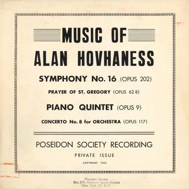 Music Of Alan Hovhaness (1963)