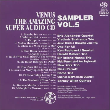 Venus The Amazing Super Audio CD Sampler Vol.5 by Various Artists - album cover