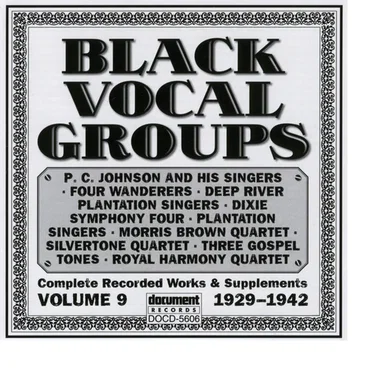 Black Vocal Groups Volume 9 (1929-1942) by Various Artists - album cover