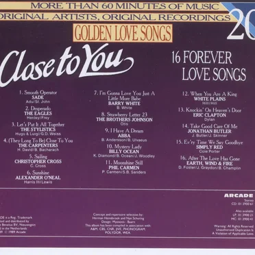 Golden Love Songs, Volume 20: Close to You by Various Artists - album cover