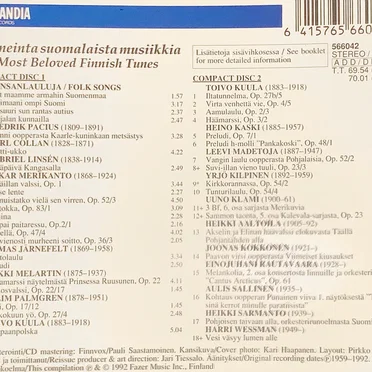 Kauneinta suomalaista musiikkia by Various Artists - album cover