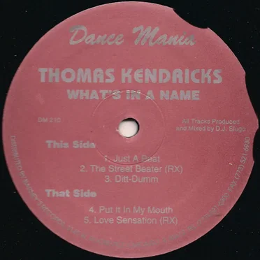 What's in a Name by Thomas Kendricks - album cover