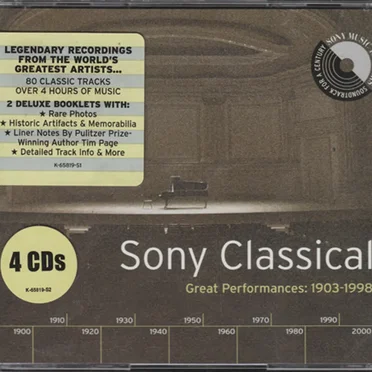 Sony Classical Great Performances: 1903-1998 by Various Artists - album cover