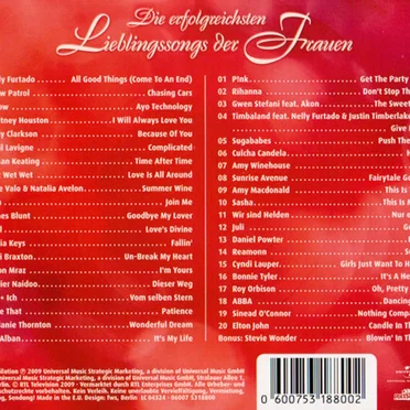 Die ultimative Chart Show: Die erfolgreichsten Lieblingssongs der Frauen by Various Artists - album cover