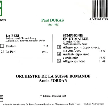 La Péri - Symphonie En Ut Majeur