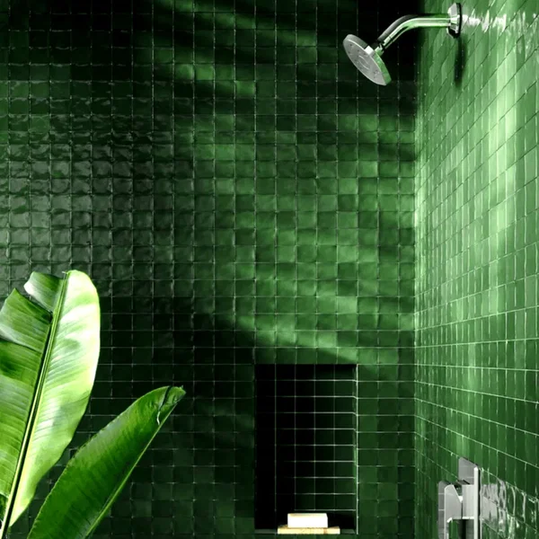 deep, jewel-toned tile