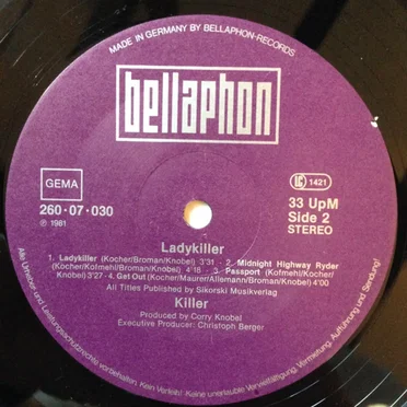 Ladykiller by Killer - album cover