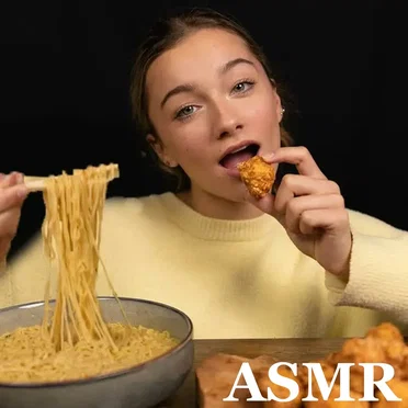 Mukbang, Chicken Nuggets and Noodles by Nanou ASMR - album cover
