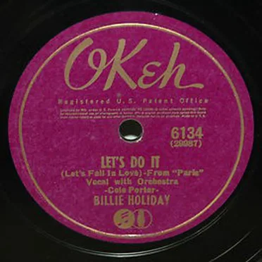 Let's Do It (Let's Fall in Love) / Georgia On My Mind by Billie Holiday with Eddie Heywood and His Orchestra - album cover