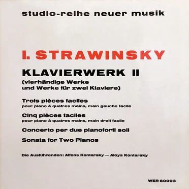 Klavierwerk II (vierhändige Werke und Werke für zwei Klaviere)