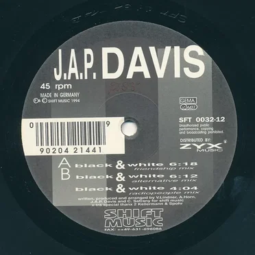 Black & White by J.A.P. Davis - album cover