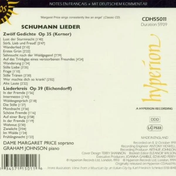 Kerner Lieder, op. 35 / Liederkreis, op. 39