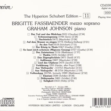 The Hyperion Schubert Edition, Volume 11: Schubert & Death