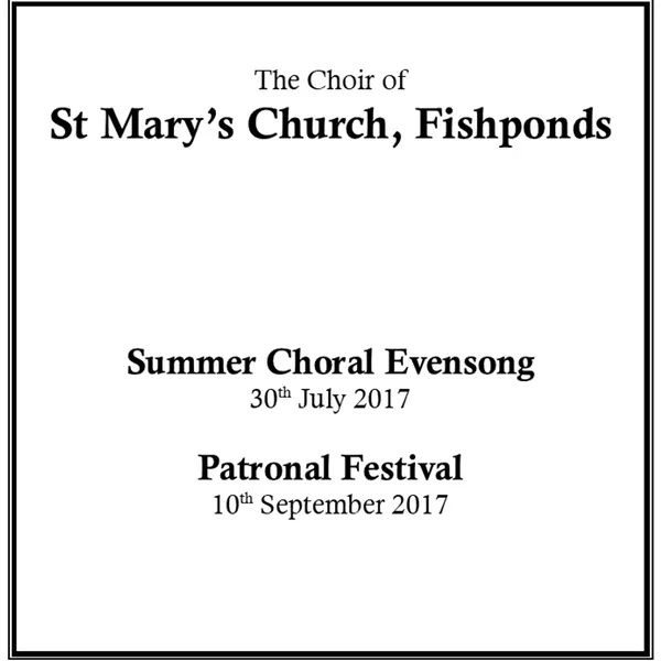 Summer Choral Evensong 2017