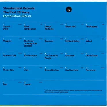 Slumberland Records: The First 20 Years by Various Artists - album cover