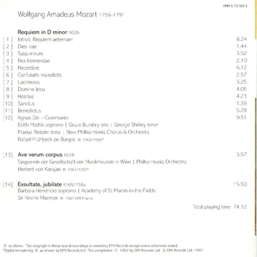 Requiem / Ave verum corpus / Exsultate jubilate