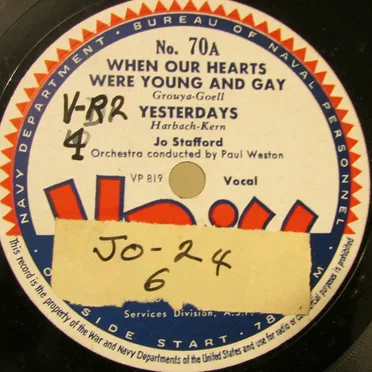 When Our Hearts Were Young and Gay / Yesterdays / When I Grow Too Old to Dream / Where or When