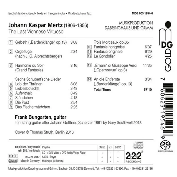 Johann Kaspar Mertz: The Last Viennese Virtuoso