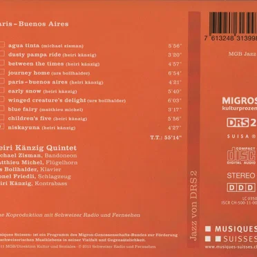 Paris - Buenos Aires by Heiri Känzig Quintet - album cover