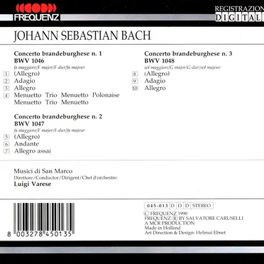 Brandenburg Concertos Nos. 1-3, BWV 1046-1048