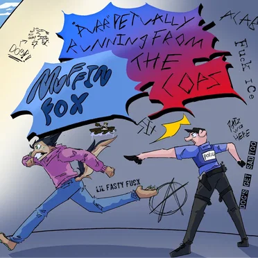 "Purr"petually running from the cops by Muffin Fox - album cover