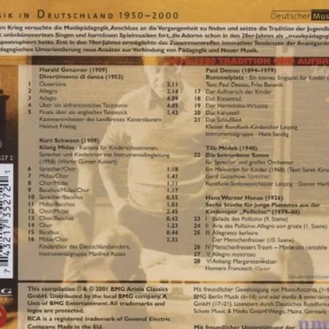 Musik in Deutschland 1950-2000, Vol. 27: Erziehung zur Musik: 1950-1980: Tradition und Aufbruch by Various Artists - album cover
