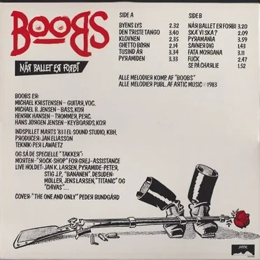 Når ballet er forbi by Boobs - album cover