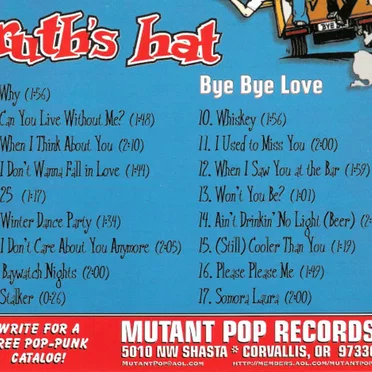 Bye Bye Love by Ruth’s Hat - album cover